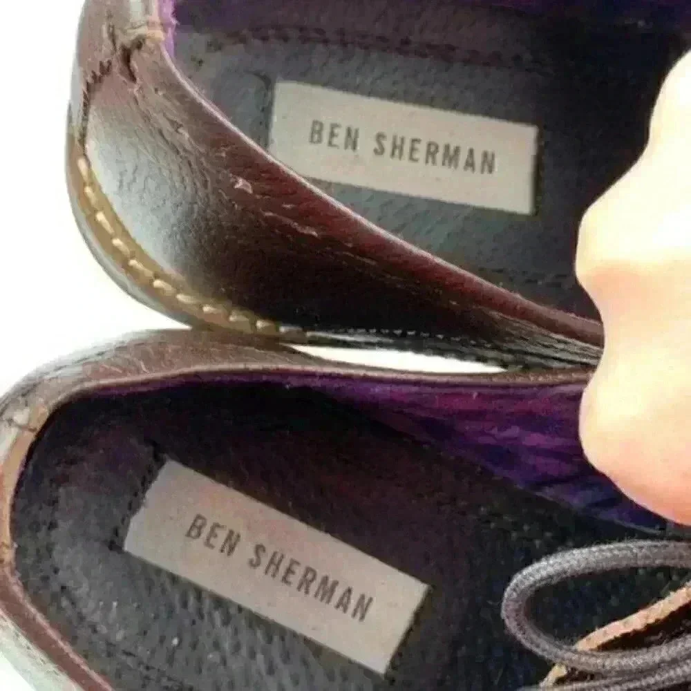 Ben Sherman mens oxfords 10 43 chocolate brown